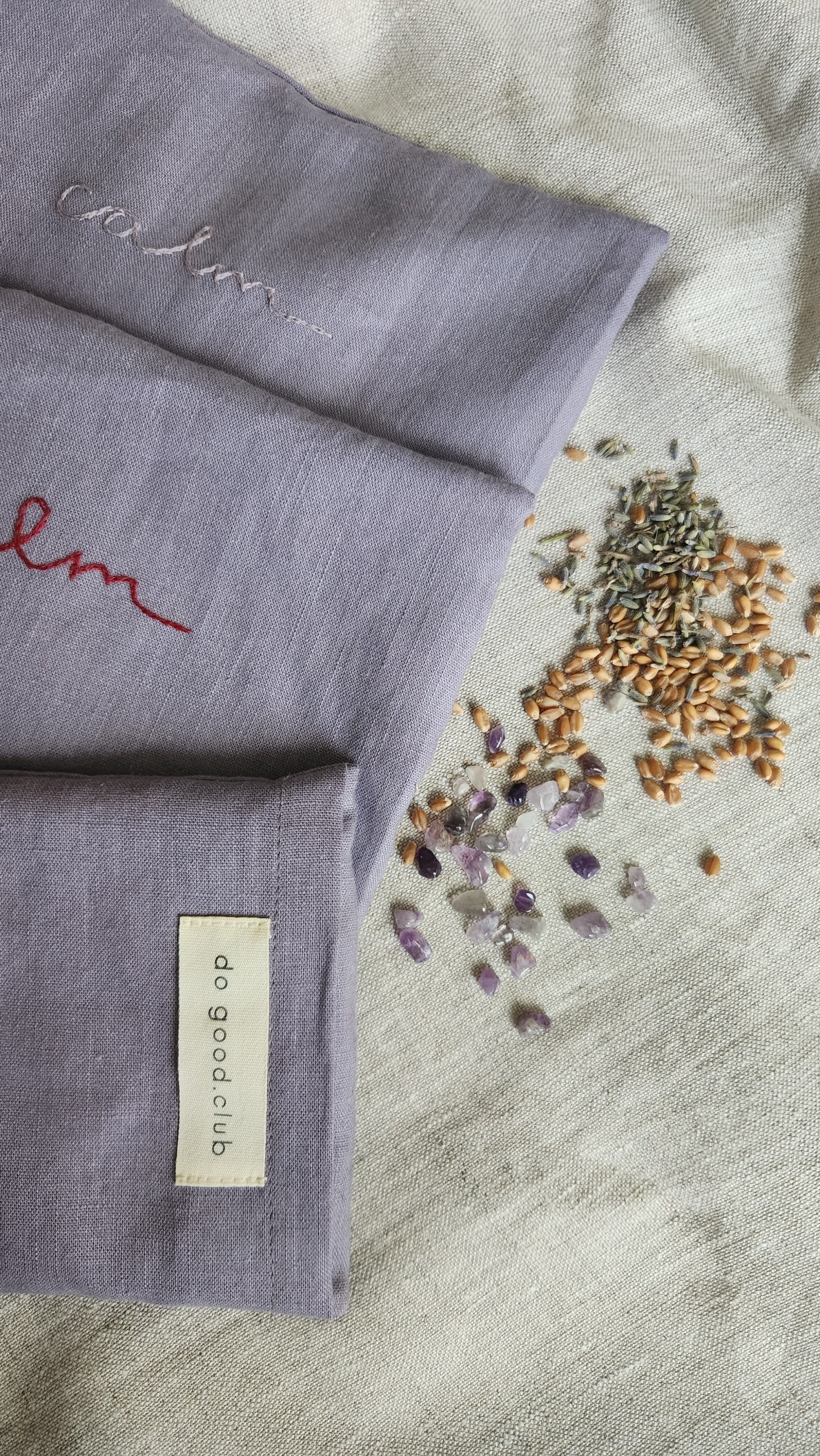 Augenkissen Leinen mit Lavendel & Amethyst - Calm
