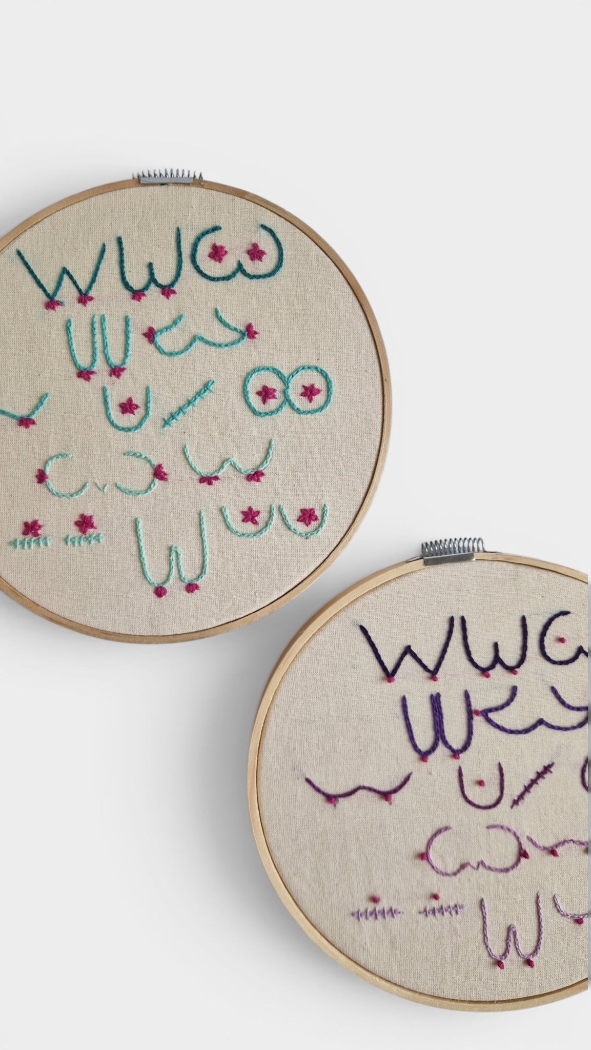 Kotty Embroidery Art Bild - Boobs