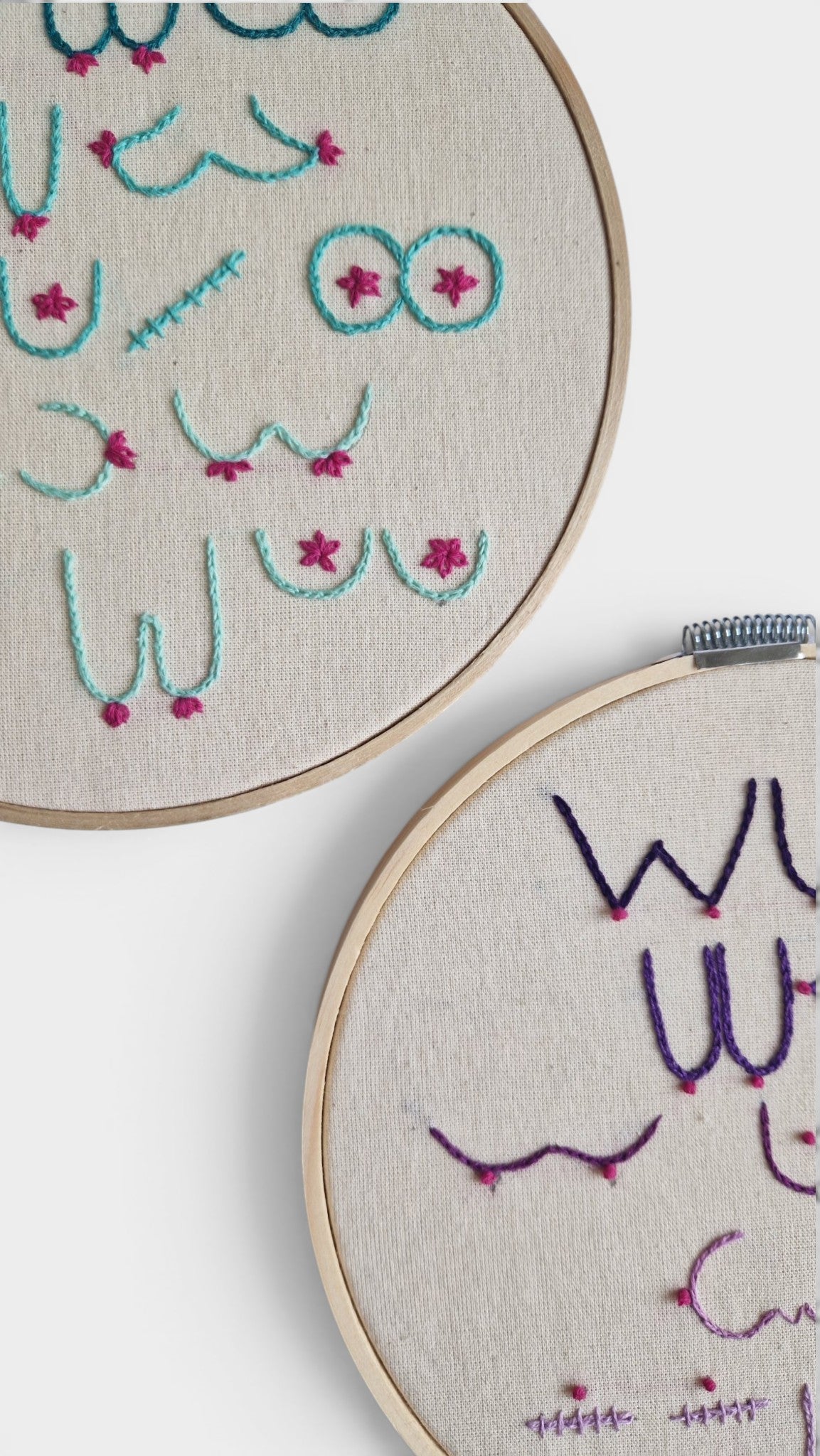 Kotty Embroidery Art Bild - Boobs