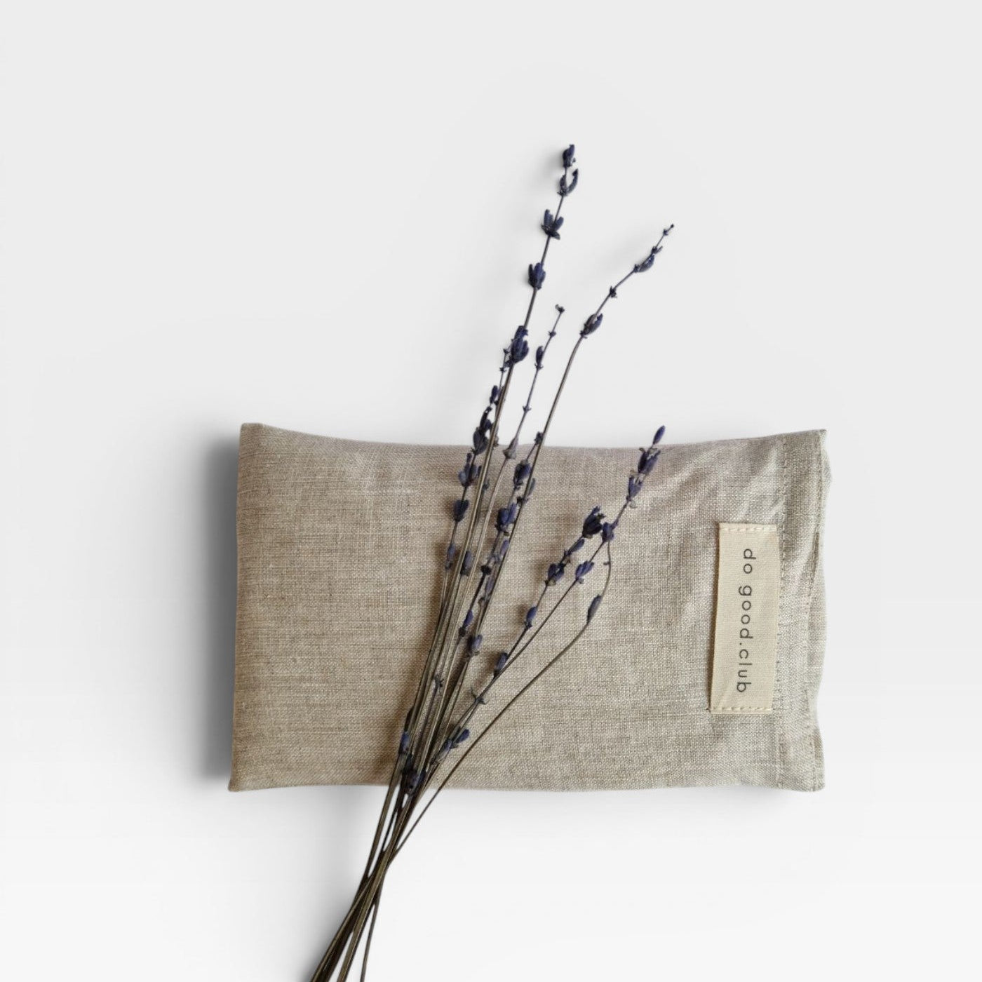 Augenkissen Leinen mit Lavendel & Edelsteinen Natural