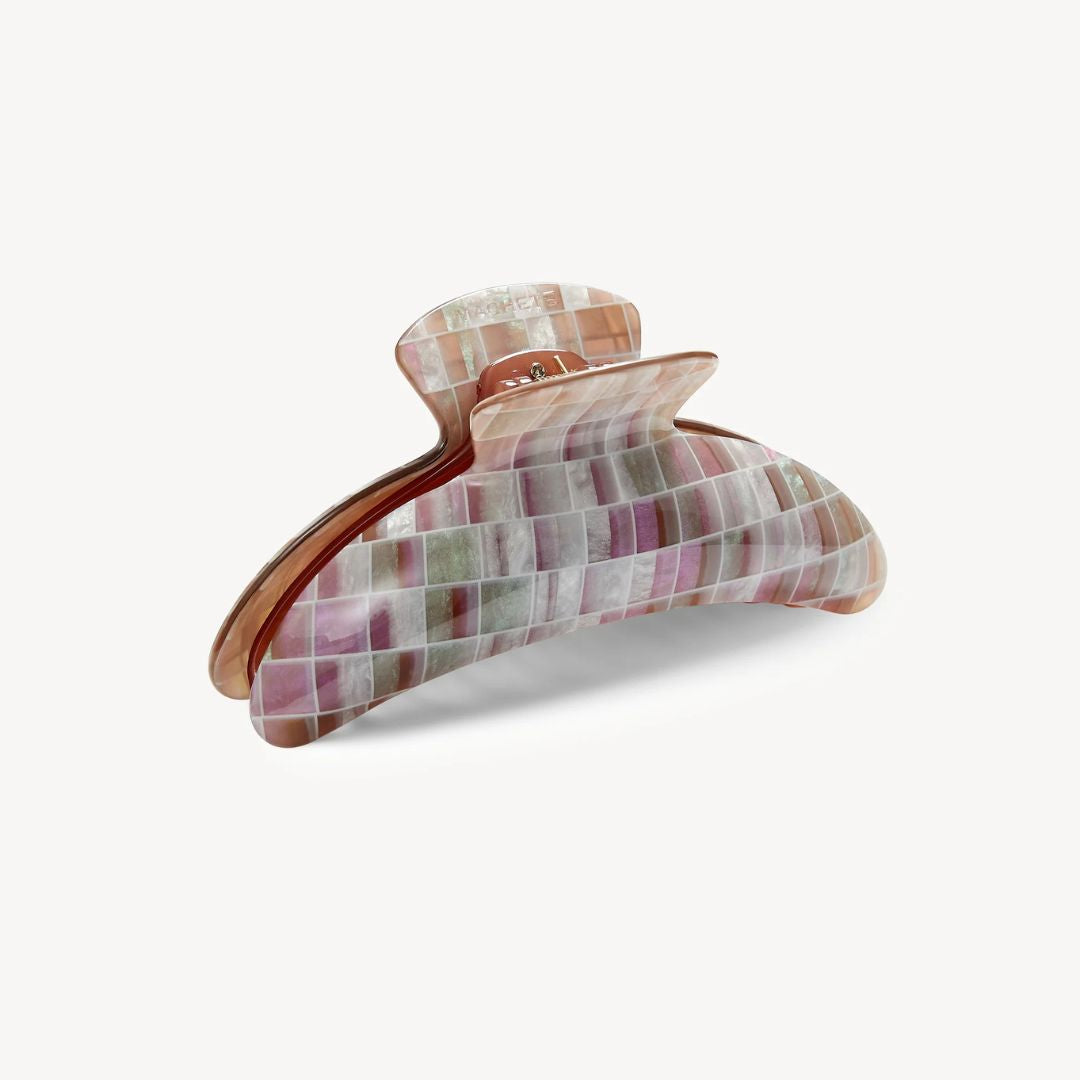 Haarklammer - Machete Jumbo Heirloom Claw Brown Shell Checker