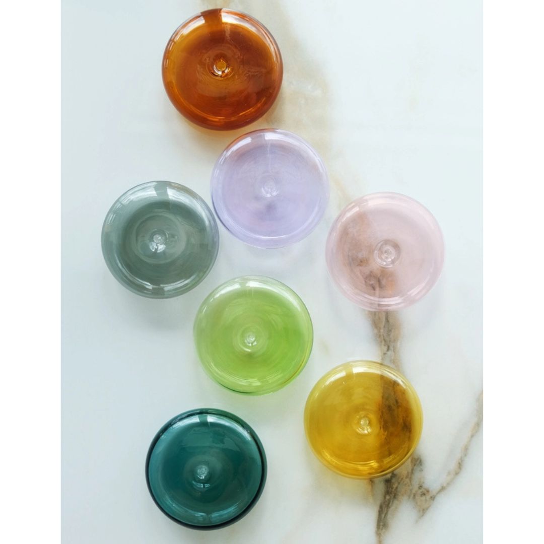 Räucherstäbchenhalter Bubble - mundgeblasenes Glas Amber