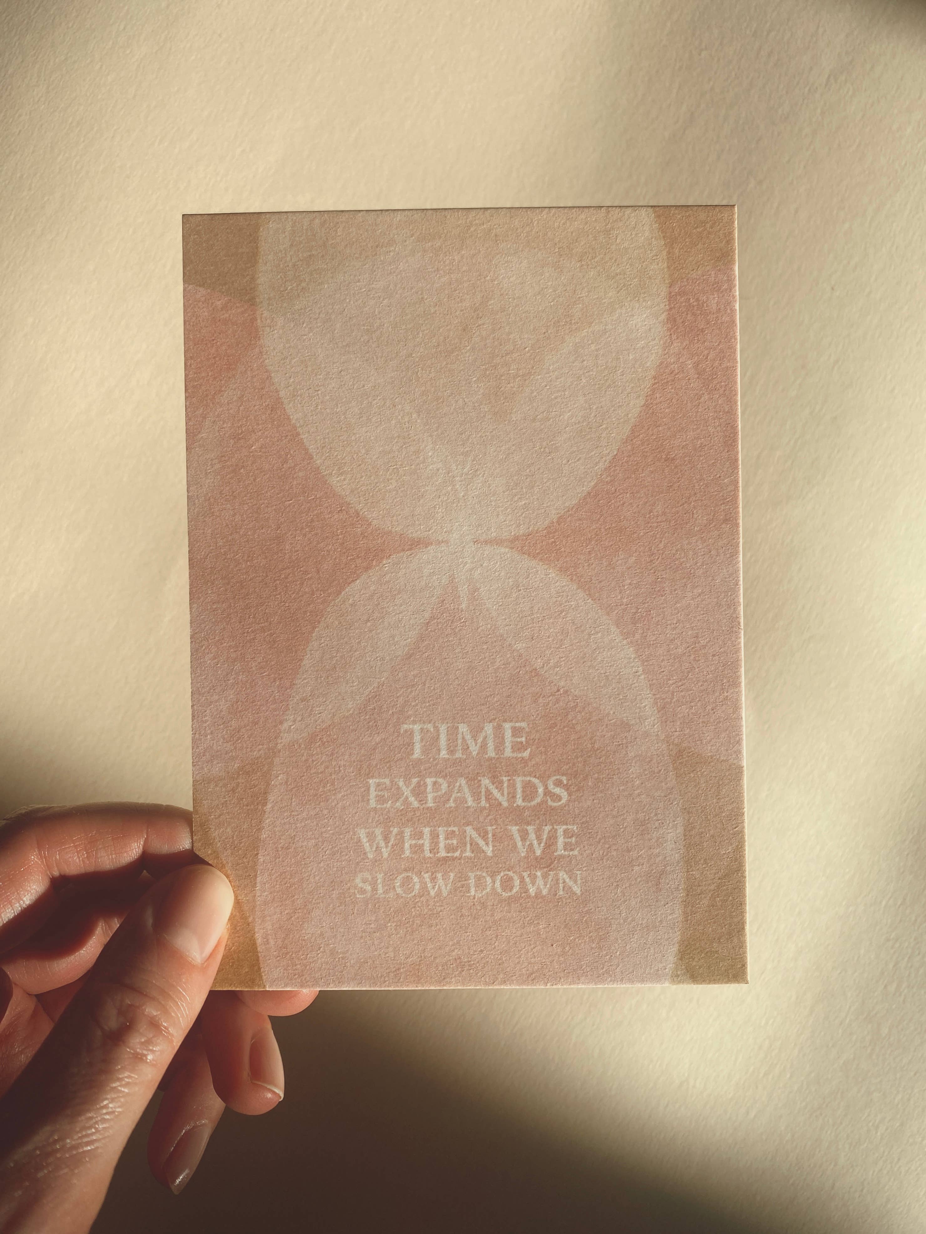 Postkarte - Time Expands When We Slow Down