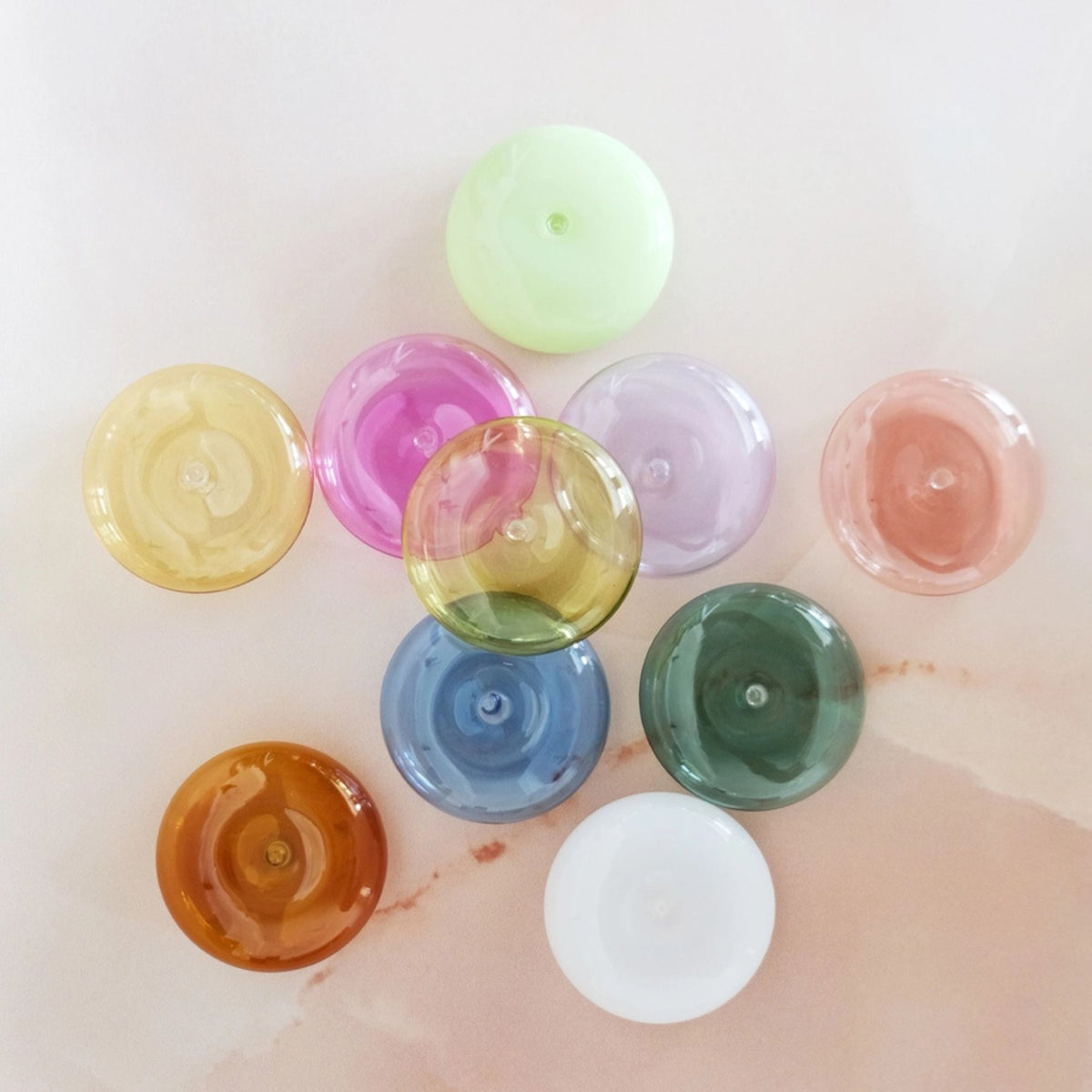 Räucherstäbchenhalter Bubble - mundgeblasenes Glas Coral