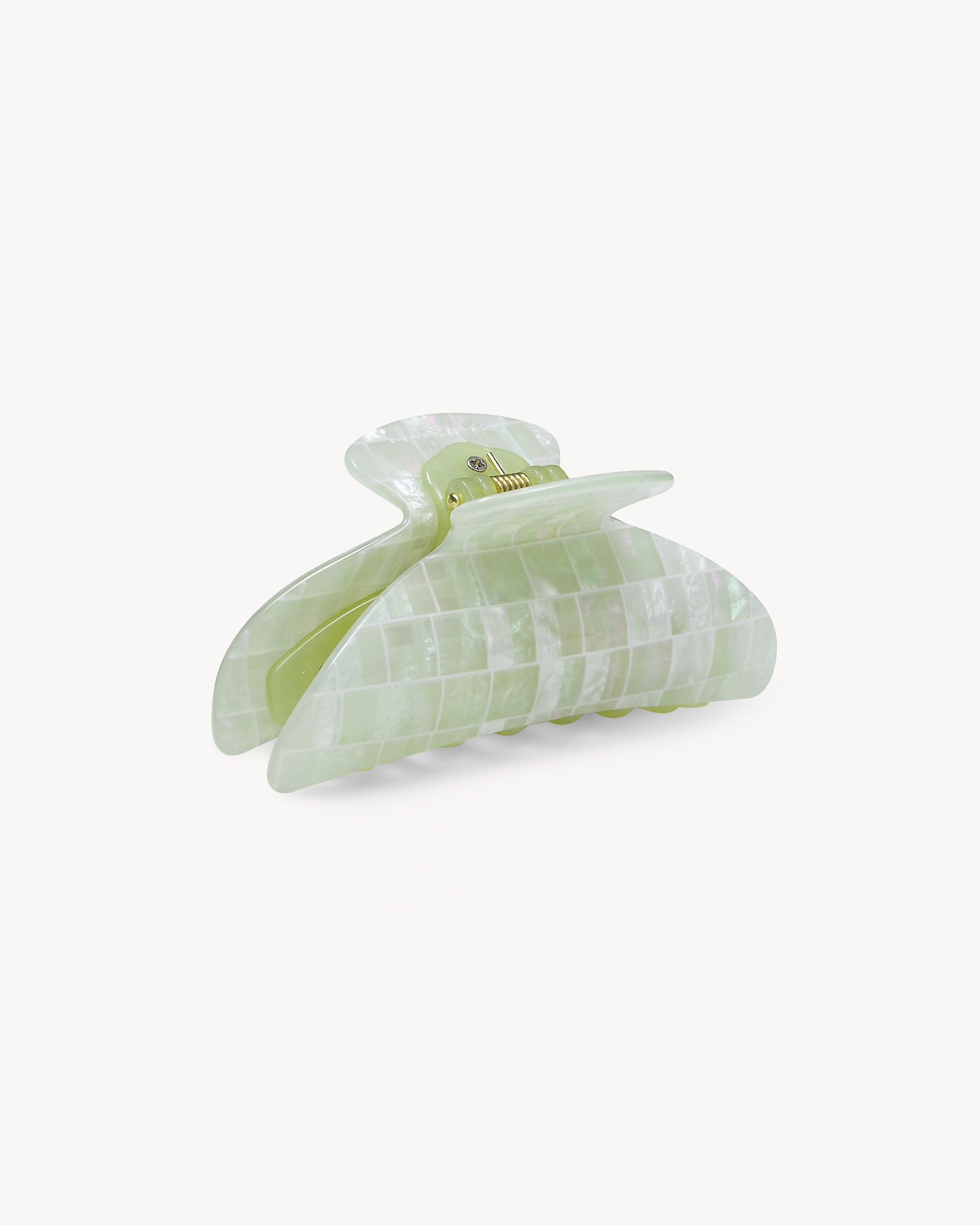 Haarklammer - Machete Midi Heirloom Claw Mint Shell Checker