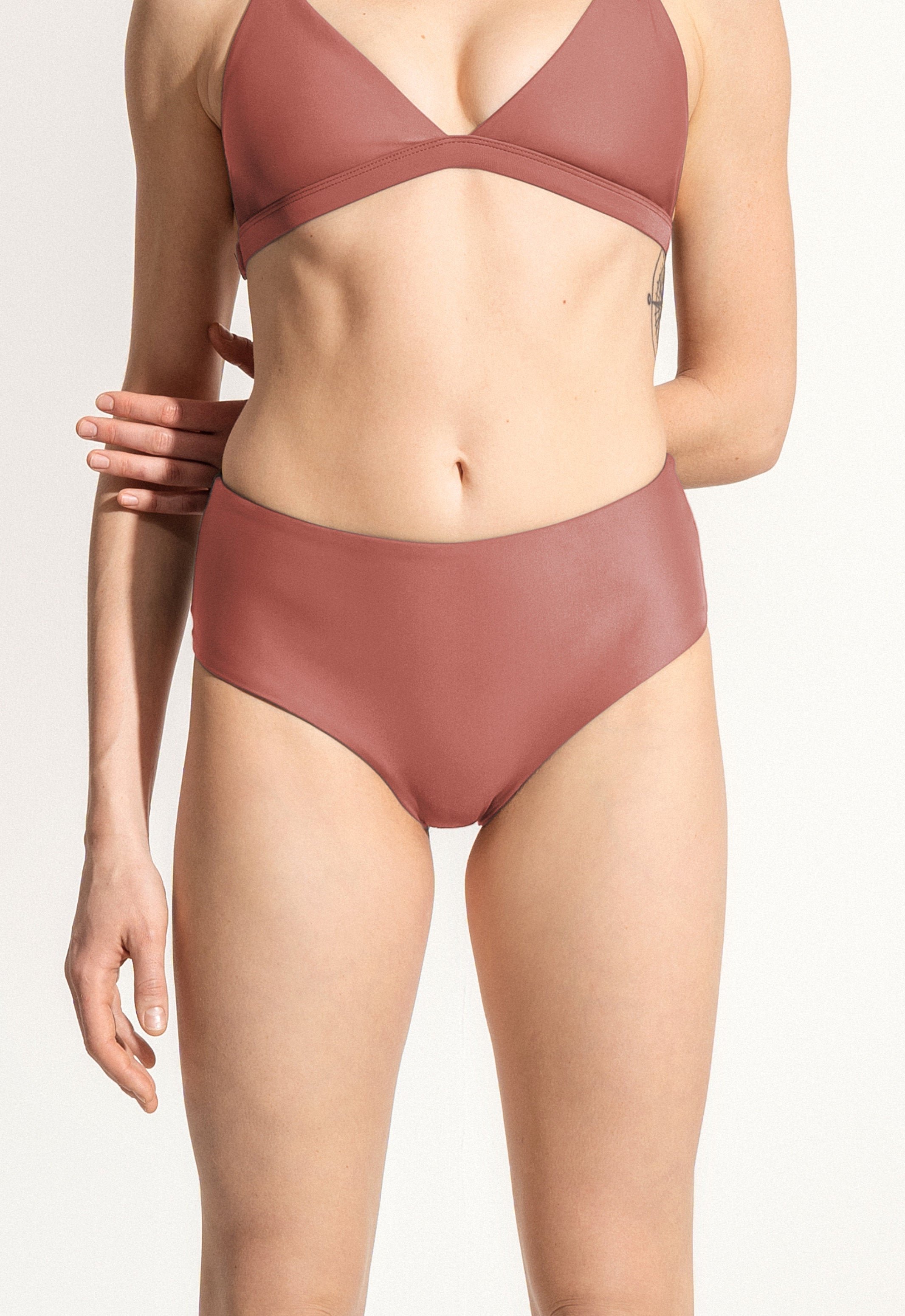 Surf Bikini Hose „Fugu“ in Lehmrot