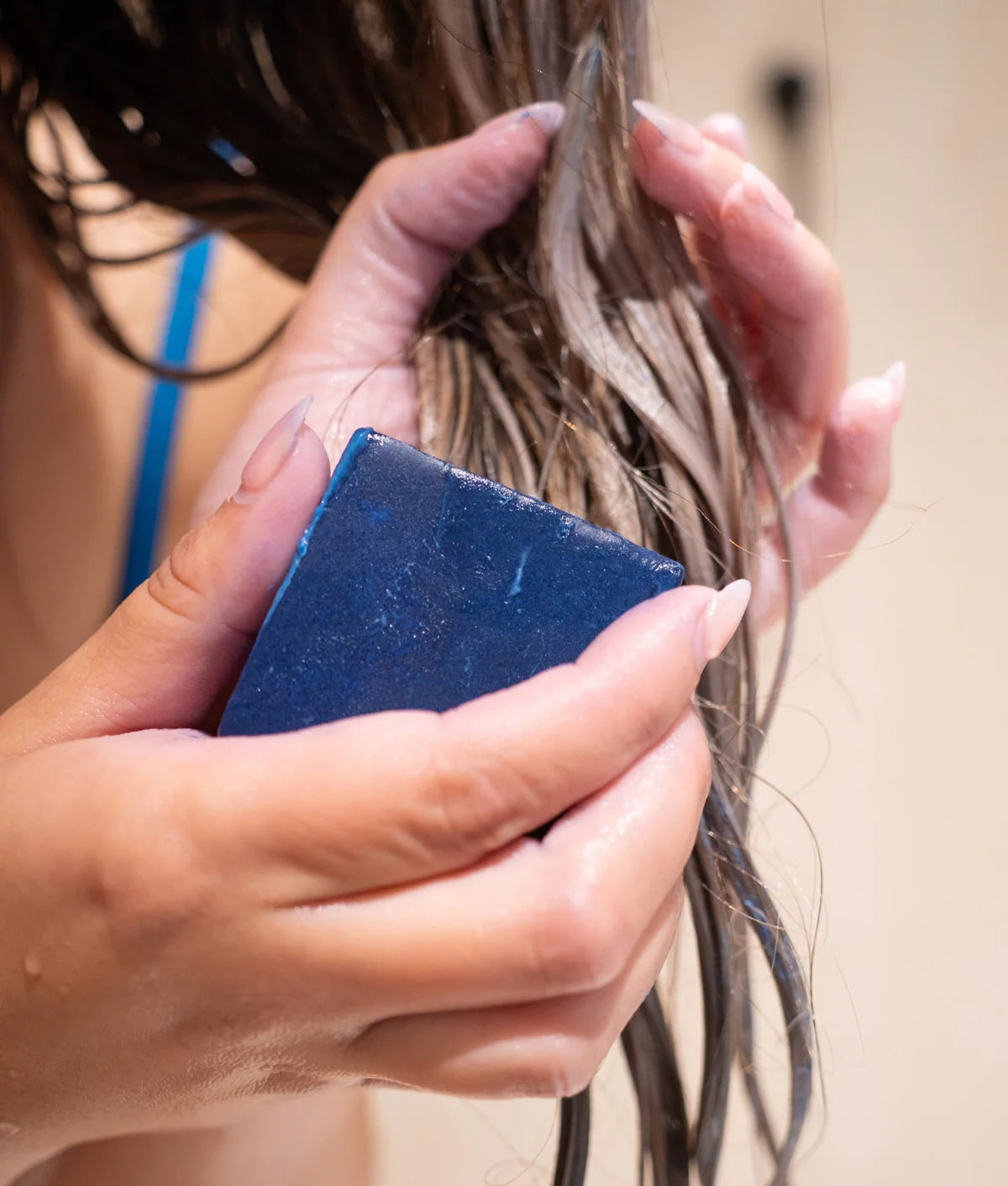 Festes Shampoo & Conditioner Set Colour Correction Blue - Dunkelblondes & Braunes Haar